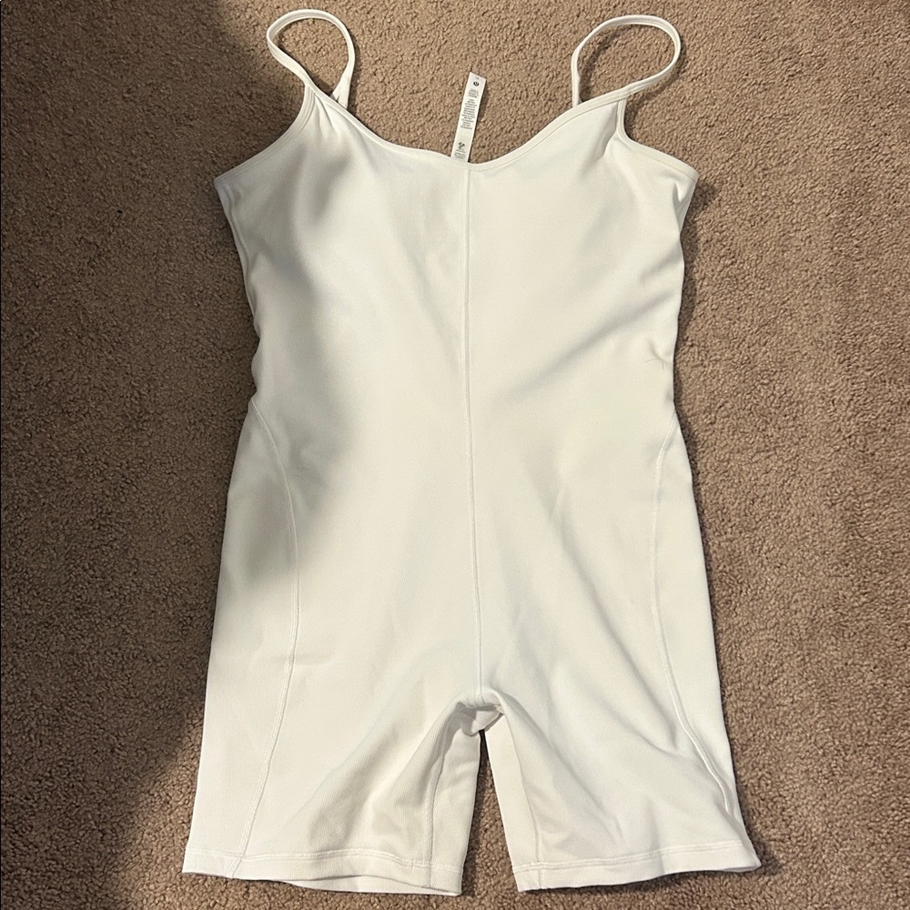 Lululemon White Ribbed Contoured Unitard - Picture 3 of 10